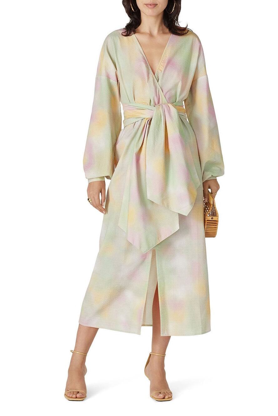 JUST FEMALE Light Tie-Dye Pattern Faded Look Nikki Dress Size Medium